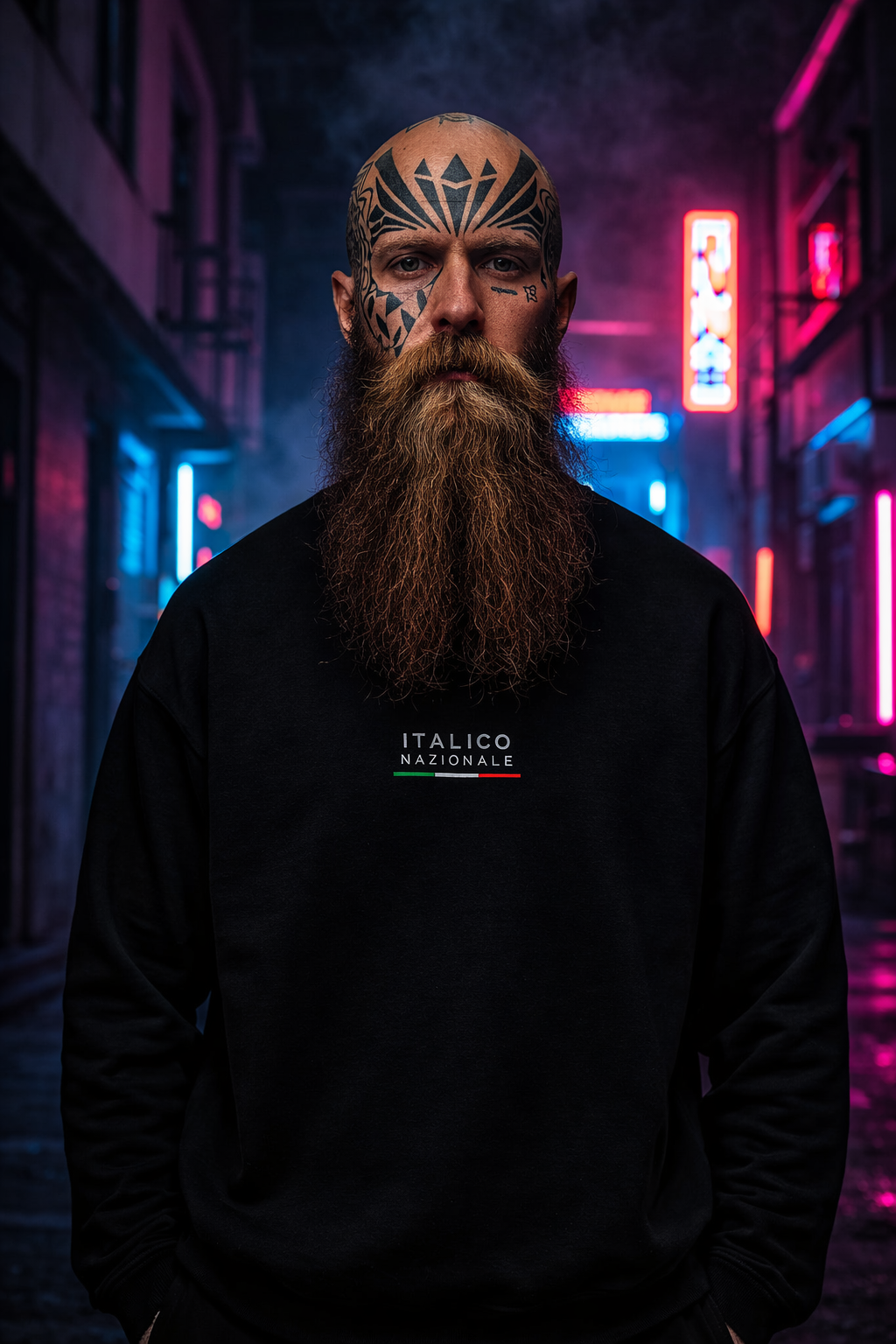Felpa girocollo con logo ricamato unisex