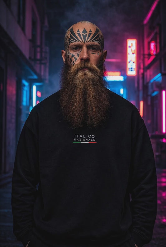 Felpa girocollo con logo ricamato unisex
